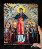 Икона "Покров Пресвятой Богородицы" Старение