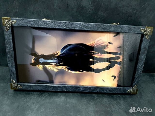 Резные нарды «Лошади»