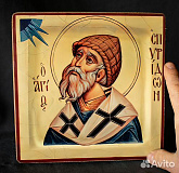 Икона ручной работы "Спиридон Тримифунтский"